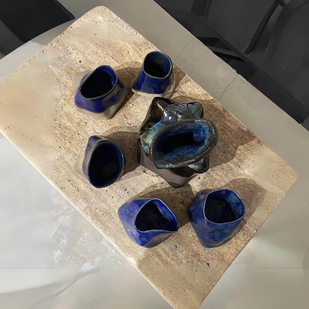 Tea Set Collection, handmade ceramics by Ece Canlı